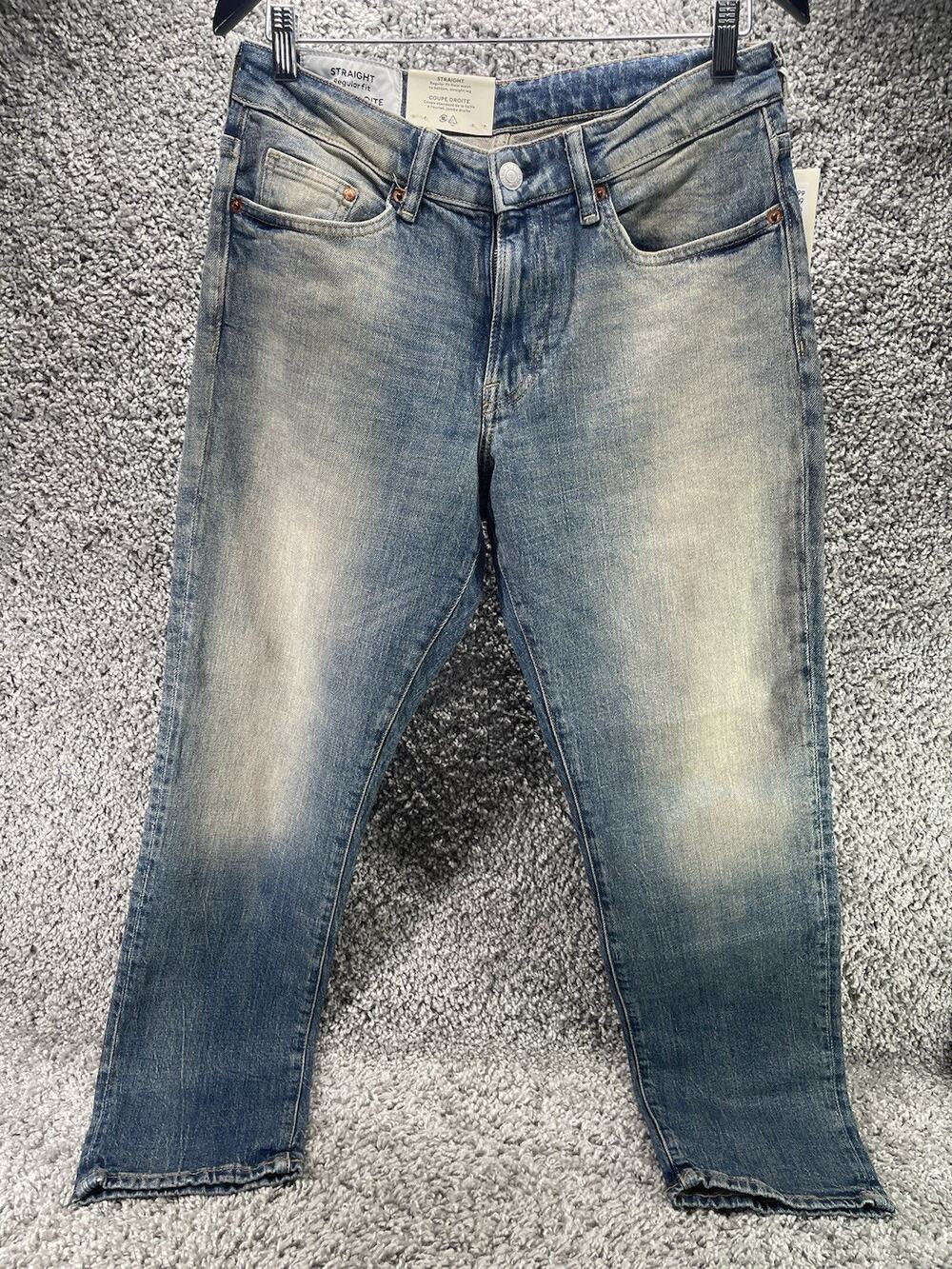 H&M & Denim Men Light Wash Straight Leg Regular Fit Jeans Size W30xL32 New